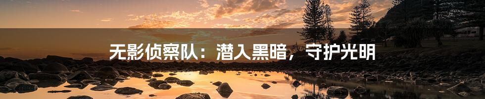 无影侦察队:潜入黑暗,守护光明