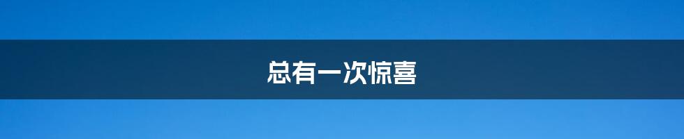 总有一次惊喜