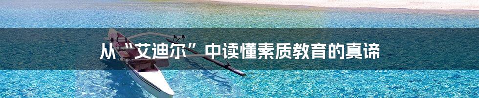 从“艾迪尔”中读懂素质教育的真谛