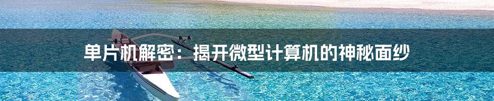 单片机解密：揭开微型计算机的神秘面纱