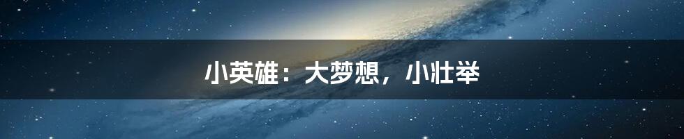小英雄:大梦想,小壮举