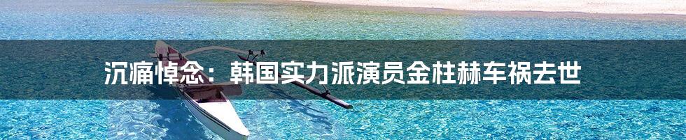 沉痛悼念：韩国实力派演员金柱赫车祸去世