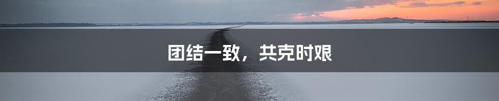 团结一致,共克时艰