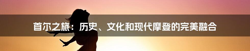 首尔之旅:历史、文化和现代摩登的完美融合