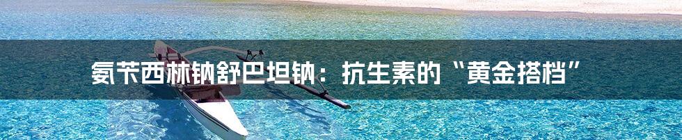 氨苄西林钠舒巴坦钠:抗生素的“黄金搭档”