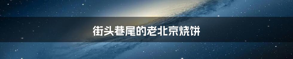 街头巷尾的老北京烧饼