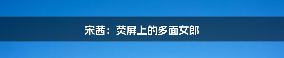 宋茜:荧屏上的多面女郎