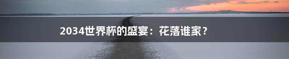 2034世界杯的盛宴:花落谁家?