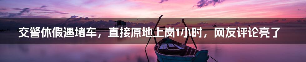 交警休假遇堵车，直接原地上岗1小时，网友评论亮了