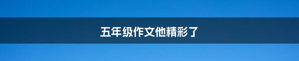 五年级作文他精彩了