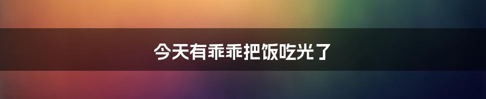 今天有乖乖把饭吃光了