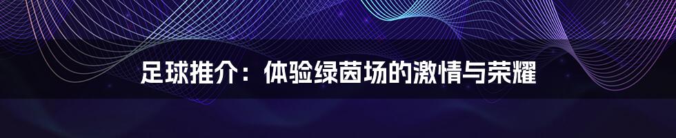 足球推介:体验绿茵场的激情与荣耀