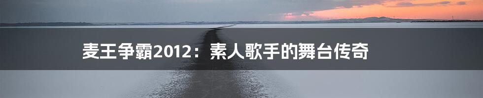 麦王争霸2012:素人歌手的舞台传奇