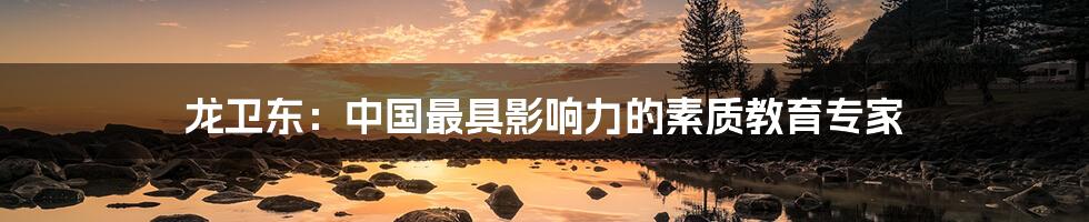 龙卫东：中国最具影响力的素质教育专家