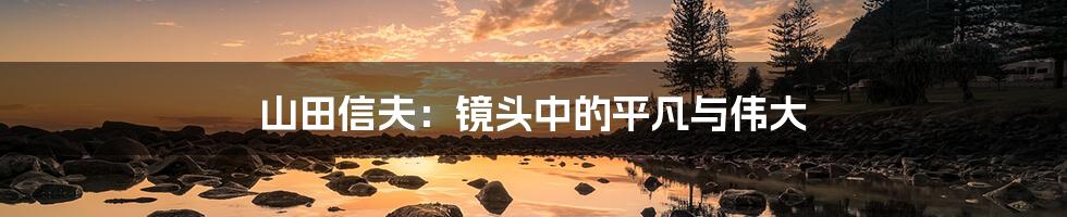 山田信夫:镜头中的平凡与伟大