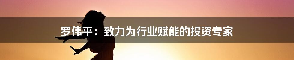 罗伟平:致力为行业赋能的投资专家