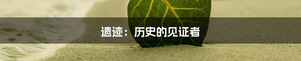 遗迹:历史的见证者