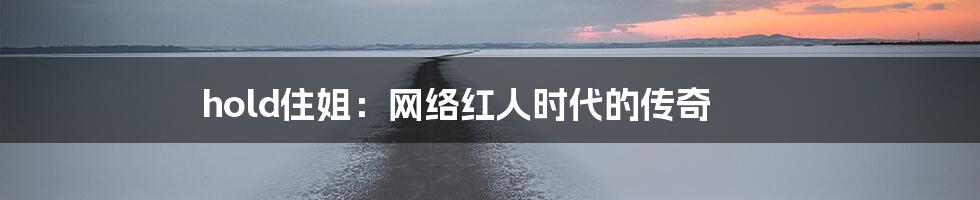 hold住姐:网络红人时代的传奇