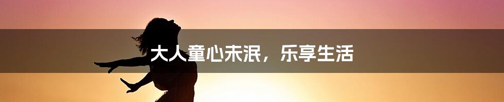 大人童心未泯，乐享生活