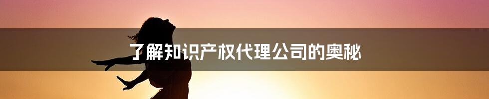 了解知识产权代理公司的奥秘