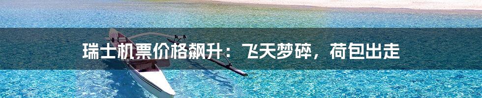 瑞士机票价格飙升:飞天梦碎,荷包出走