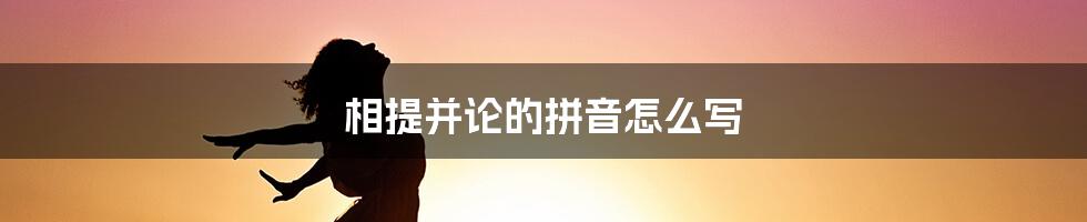 相提并论的拼音怎么写