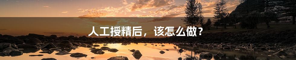 人工授精后，该怎么做？