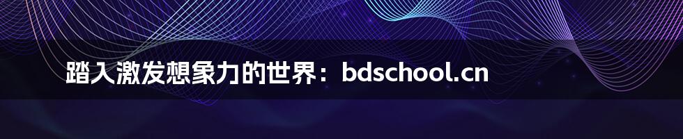 踏入激发想象力的世界：bdschool.cn