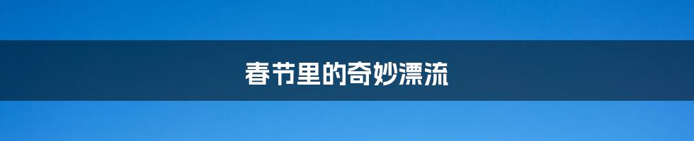 春节里的奇妙漂流