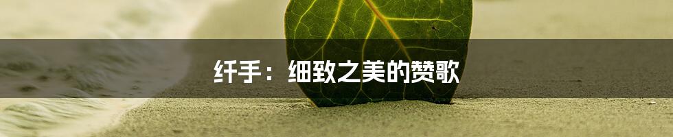纤手:细致之美的赞歌