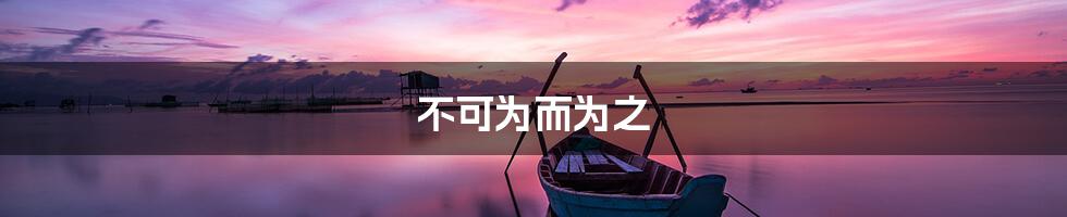 不可为而为之