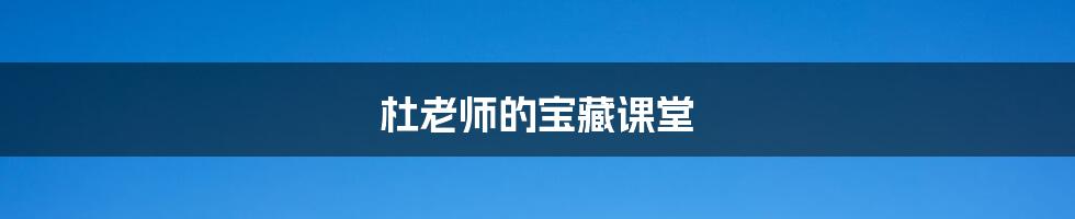 杜老师的宝藏课堂