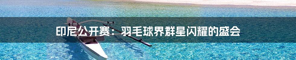 印尼公开赛:羽毛球界群星闪耀的盛会