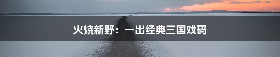 火烧新野：一出经典三国戏码