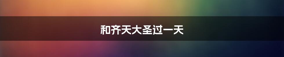 和齐天大圣过一天