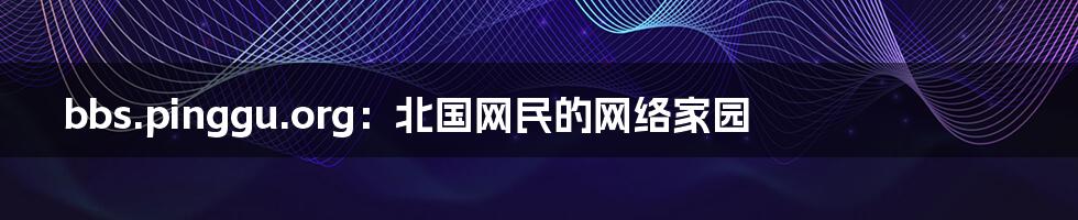bbs.pinggu.org:北国网民的网络家园