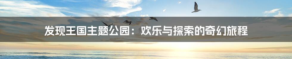 发现王国主题公园:欢乐与探索的奇幻旅程