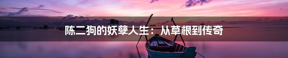 陈二狗的妖孽人生:从草根到传奇