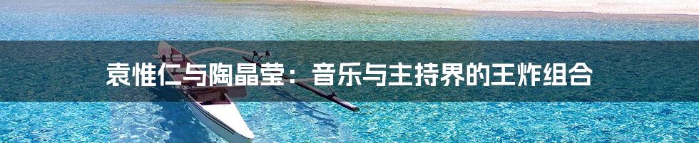 袁惟仁与陶晶莹:音乐与主持界的王炸组合