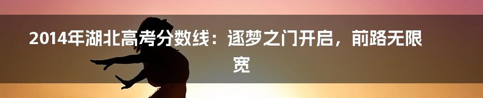 2014年湖北高考分数线:逐梦之门开启,前路无限宽