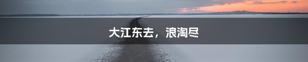 大江东去,浪淘尽
