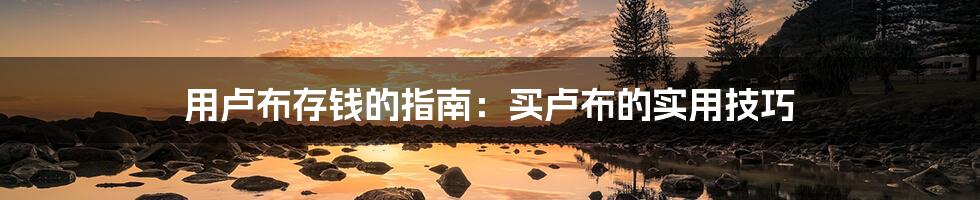 用卢布存钱的指南:买卢布的实用技巧