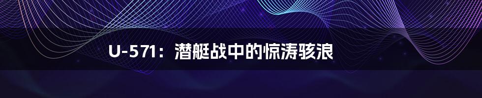 U-571:潜艇战中的惊涛骇浪