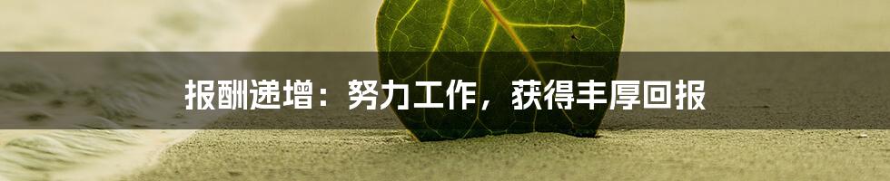 报酬递增:努力工作,获得丰厚回报