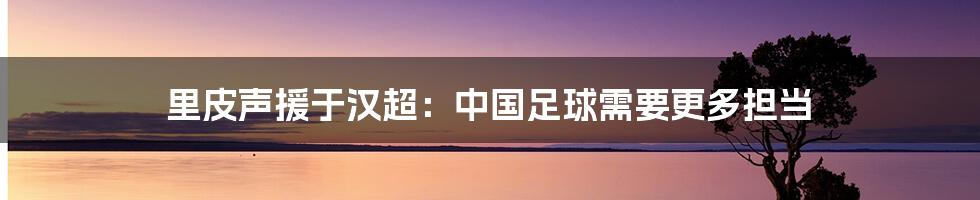 里皮声援于汉超：中国足球需要更多担当