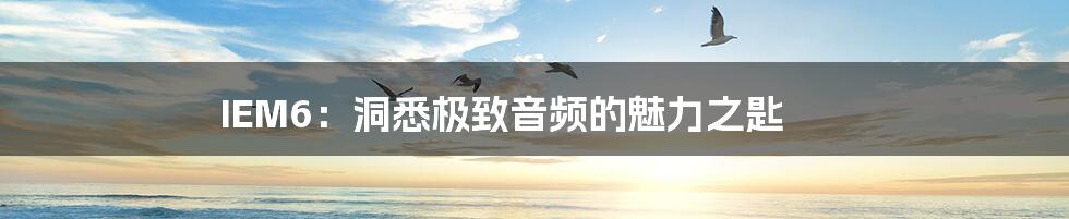 IEM6：洞悉极致音频的魅力之匙
