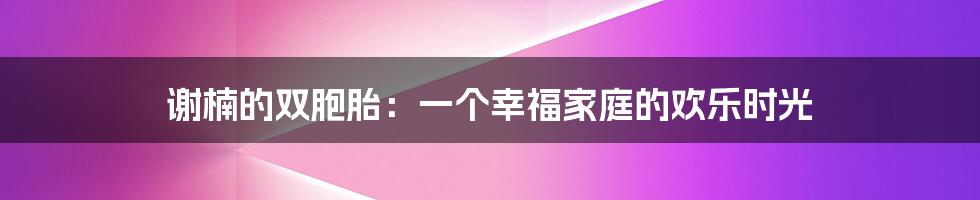 谢楠的双胞胎:一个幸福家庭的欢乐时光