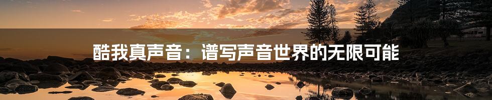酷我真声音：谱写声音世界的无限可能