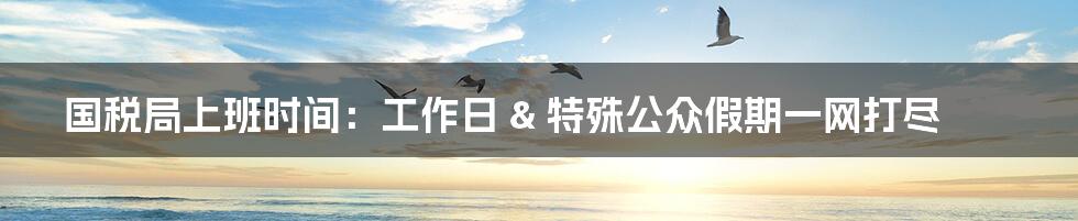国税局上班时间:工作日 & 特殊公众假期一网打尽