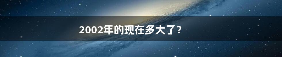 2002年的现在多大了?